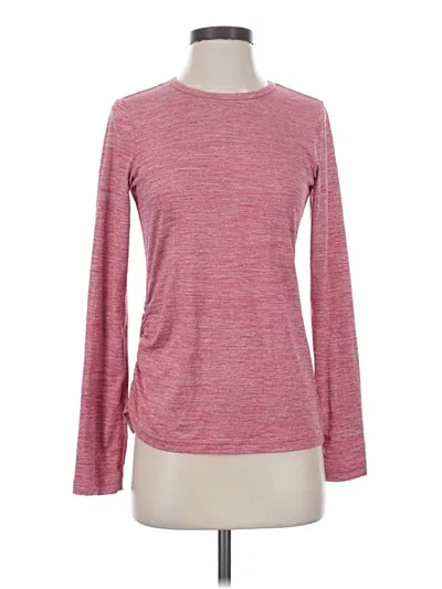 Pre-owned Z By Zella Long Sleeve T-shirt In Red