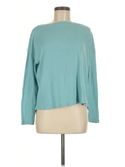 Pre-owned Z By Zella Long Sleeve T-shirt In Teal