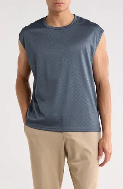 Z By Zella Mesh Muscle Tank In Gray