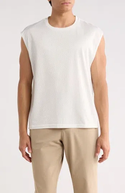 Z By Zella Mesh Muscle Tank In White