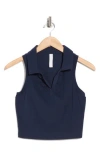 Z By Zella On The Move Sleeveless Polo In Blue