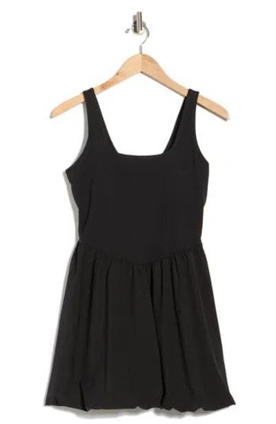 Z By Zella Outscore Hybrid Bubble Hem Dress In Black