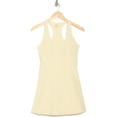 Z By Zella Outscore Racerback Tennis Dress In Yellow Flan