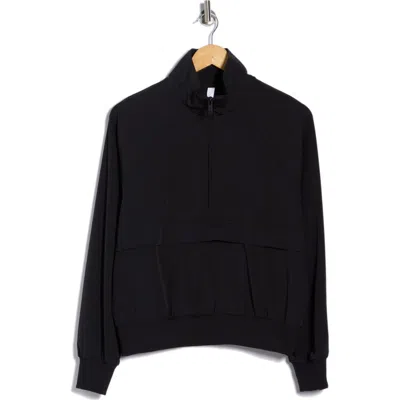 Z By Zella Perfect Day Half Zip Pullover In Black