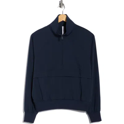 Z By Zella Perfect Day Half Zip Pullover In Blue