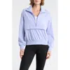 Z By Zella Perfect Day Half Zip Pullover In Blue