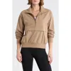 Z By Zella Perfect Day Half Zip Pullover In Brown