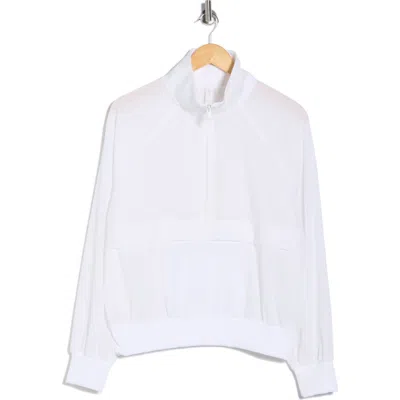 Z By Zella Perfect Day Half Zip Pullover In White