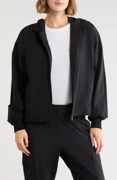 Z By Zella Perfect Day Hooded Jacket In Black
