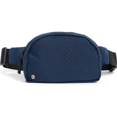 Z By Zella Perforated Belt Bag In Navy Sapphire