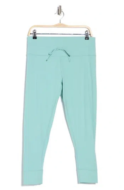 Z By Zella Perform High Waist Drawstring Leggings In Teal Aquifer