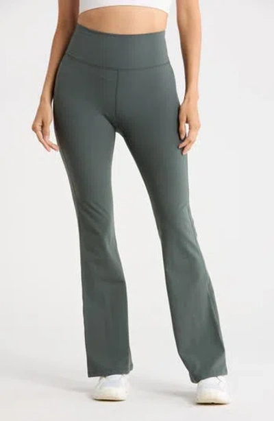 Z By Zella Perform High Waist Flare Leggings In Green
