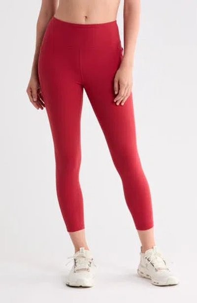 Z By Zella Perform High Waist Pocket 2.0 7/8 Leggings In Red