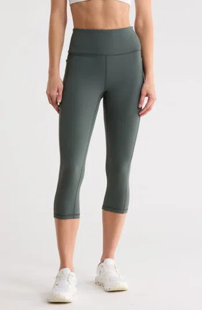 Z By Zella Perform High Waist Pocket 2.0 Crop Leggings In Green