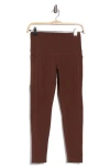 Z By Zella Perform High Waist Pocket 7/8 Leggings In Brown