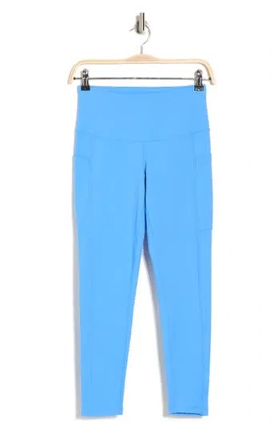 Z By Zella Perform High Waist Pocket 7/8 Leggings In Blue Lapis