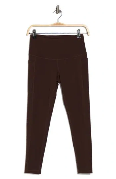 Z By Zella Perform High Waist Pocket 7/8 Leggings In Brown