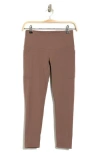 Z By Zella Perform High Waist Pocket 7/8 Leggings In Brown