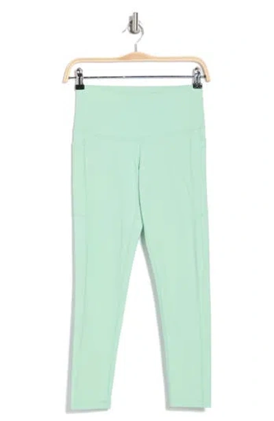 Z By Zella Perform High Waist Pocket 7/8 Leggings In Green Crystal