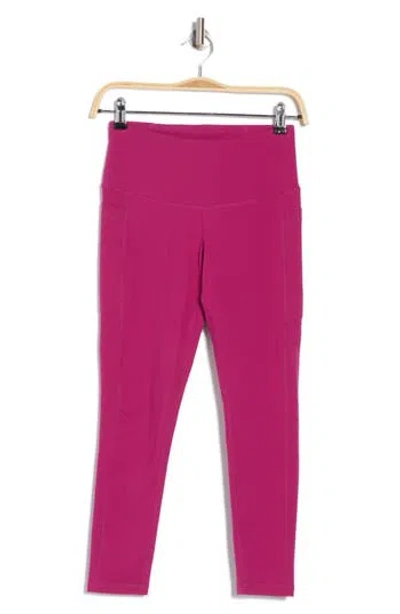 Z By Zella Perform High Waist Pocket 7/8 Leggings In Purple Boysen