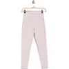 Z By Zella Perform High Waist Rib 7/8 Leggings In Pink Ice