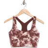 Z By Zella Perform Print Sports Bra In Brown