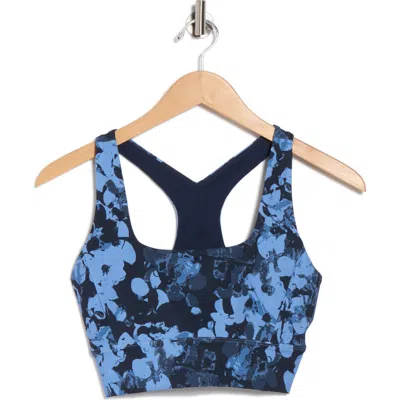 Z By Zella Perform Print Sports Bra In Blue
