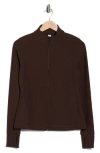 Z By Zella Perform Rib Jacket In Brown
