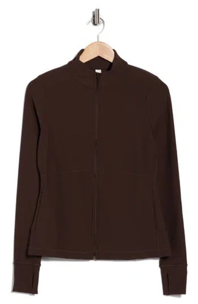 Z By Zella Perform Rib Jacket In Brown