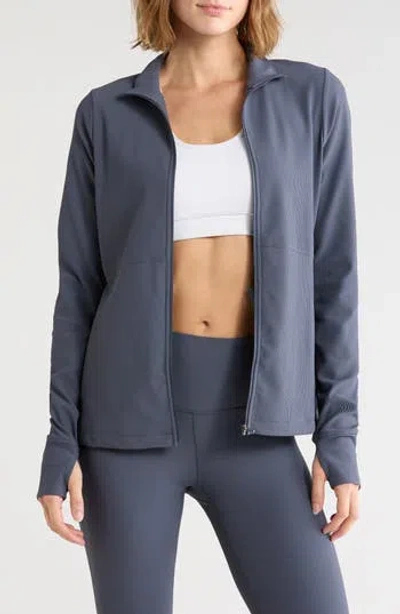 Z By Zella Perform Rib Jacket In Navy Armada