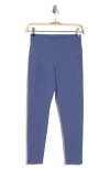 Z By Zella Perform High Waist Heather 7/8 Pocket Leggings In Blue Indigo