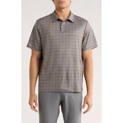 Z By Zella Print Performance Golf Polo In Gray