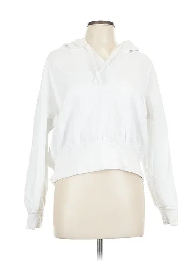 Pre-owned Z By Zella Pullover Hoodie In White
