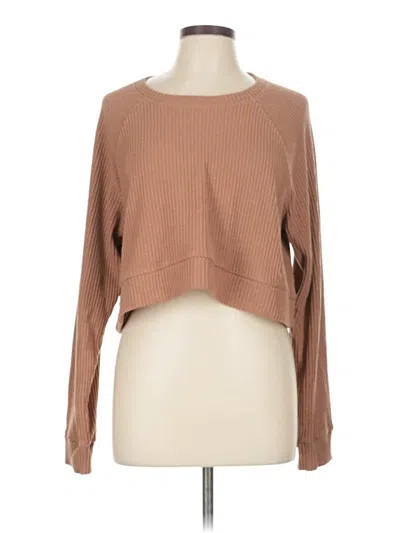 Pre-owned Z By Zella Pullover Sweater In Brown