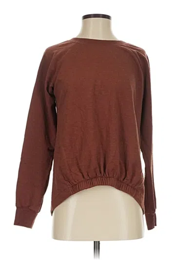 Pre-owned Z By Zella Pullover Sweater In Brown