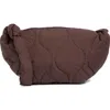 Z By Zella Quilted Crossbody Bag In Brown Bitter