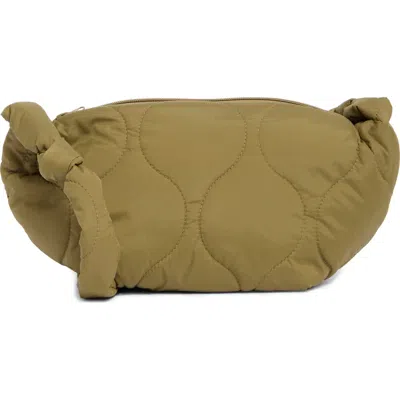 Z By Zella Quilted Crossbody Bag In Olive Covert
