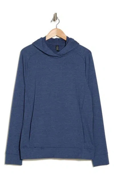 Z By Zella Recovery Jersey Hoodie In Navy Indigo