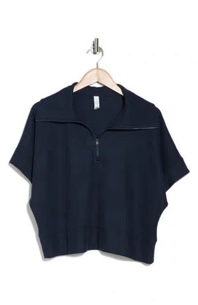 Z By Zella Rejuvenate Quarter Zip Pullover In Navy Sapphire