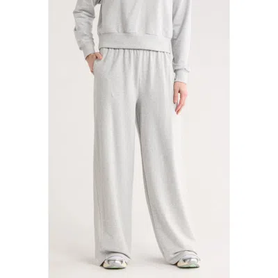 Z By Zella Relay French Terry Ultra Wide Leg Pants In Gray