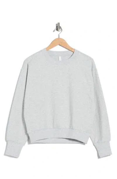 Z By Zella Relay Terry Crewneck Sweatshirt In Gray