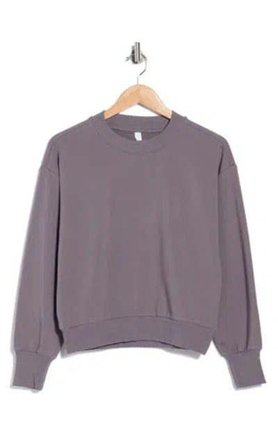 Z By Zella Relay Terry Crewneck Sweatshirt In Gray