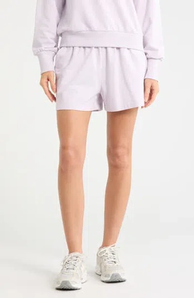 Z By Zella Relay Terry Shorts In Purple