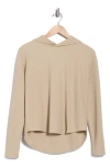 Z By Zella Reset Waffle Stitch Hoodie In Brown