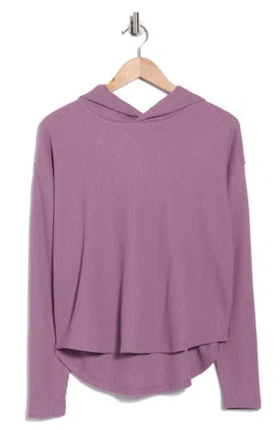 Z By Zella Reset Waffle Stitch Hoodie In Purple