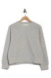 Z By Zella Retreat Quilted Crewneck Sweatshirt In Gray