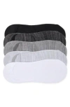 Z By Zella Ribbed Sport Liner 5-pack No-show Socks In Multi