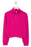 Z By Zella Scuba Quarter Zip In Pink Plumier