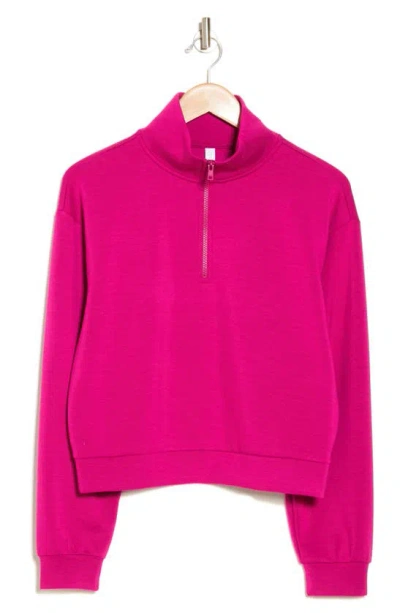 Z By Zella Scuba Quarter Zip In Pink