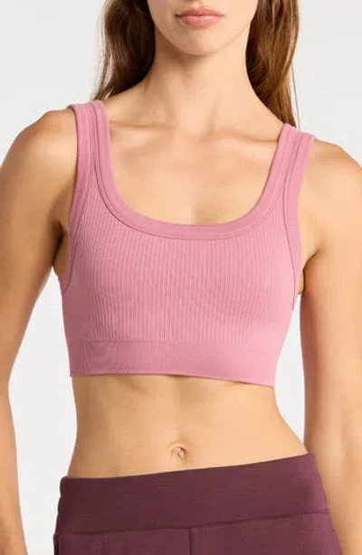 Z By Zella Seamless Square Neck Bra In Pink
